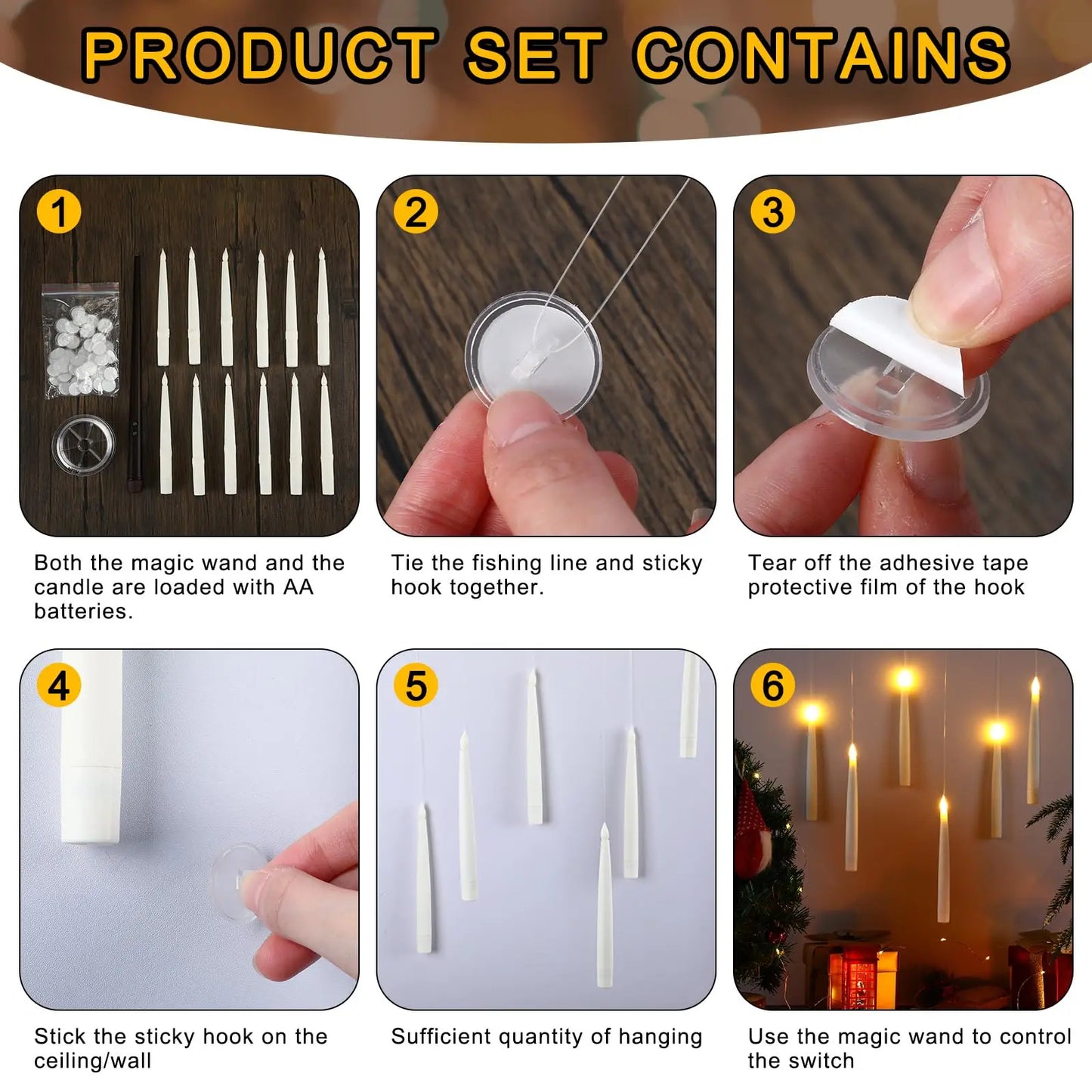 Floating Candles with Magic Wand