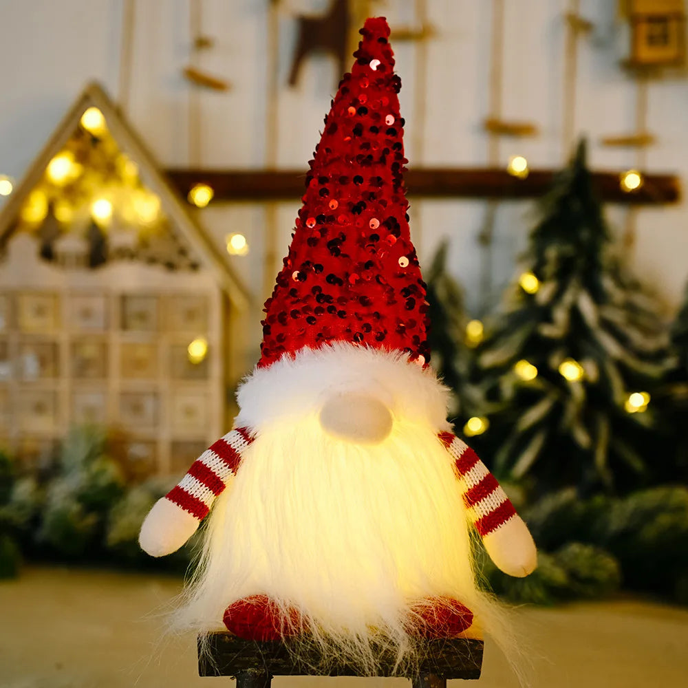 Glow Gnome Christmas Faceless Doll