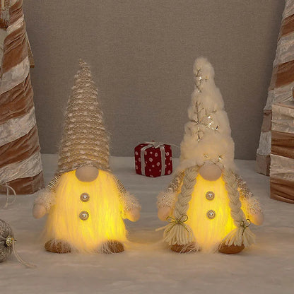 Glow Gnome Christmas Faceless Doll