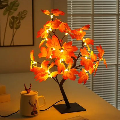 Tree Table Lamps Maple Leaf Decor