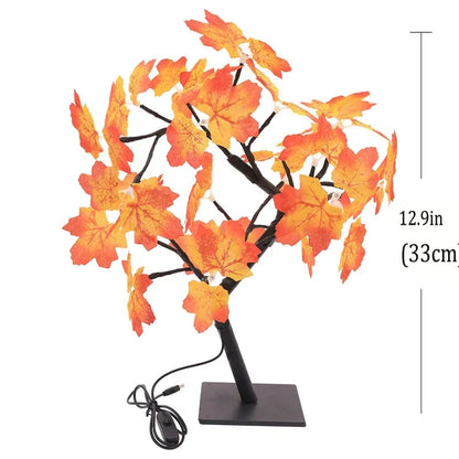 Tree Table Lamps Maple Leaf Decor